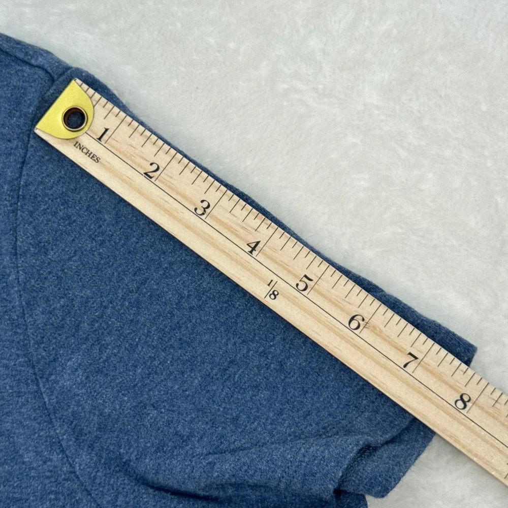 Banana Republic Polo Shirt Mens Large Blue Heathered Cotton Short Sleeve Logo